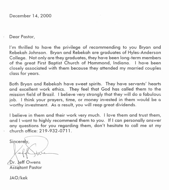 Recommendation Letter for Church Member Fresh How to Write A Re Mendation Letter for A Church Member
