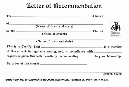 Recommendation Letter for Church Member New Church Re Mendation Letter for Member How to Write A