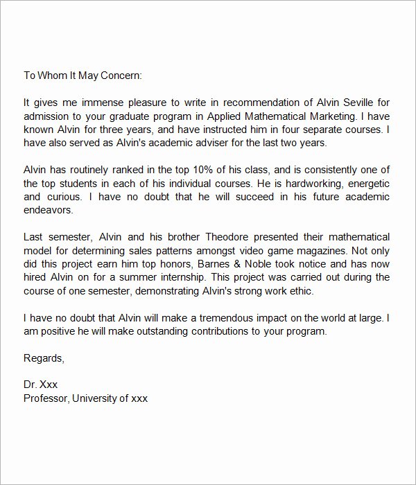 Recommendation Letter for Colleague Professor Fresh Letters Of Re Mendation for Graduate School 15