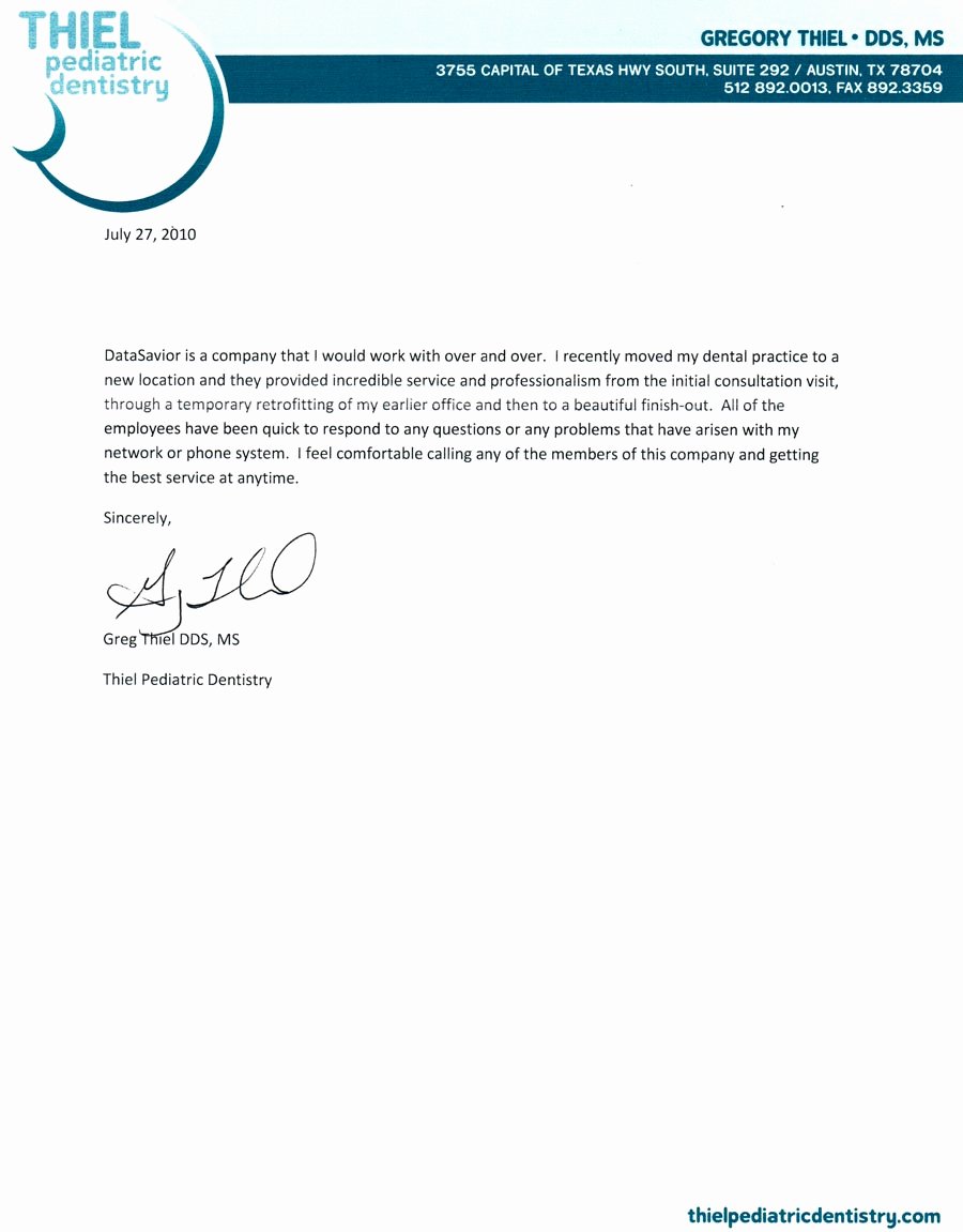Recommendation Letter for Dentist Best Of Thiel Pediatric Dentristry – Page 91 – Call Us 512 707 0026