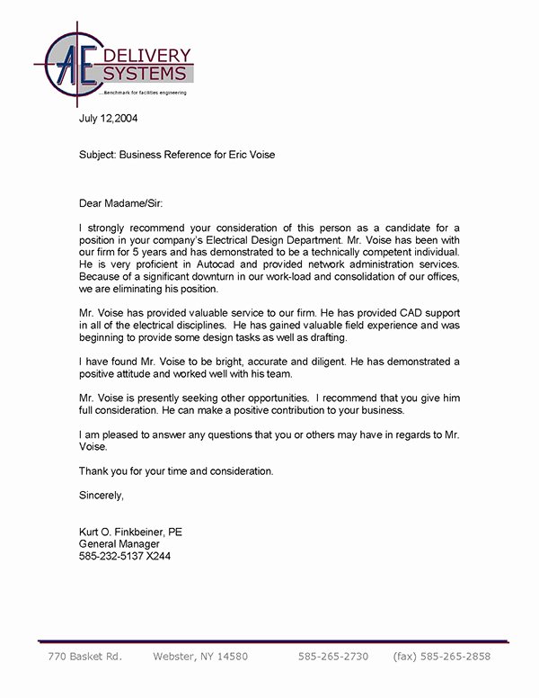 Recommendation Letter for Engineer Beautiful Electrical Letter Of Re Mendation On Behance