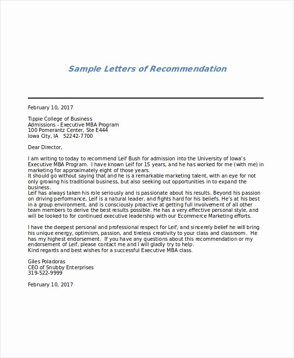 30 Recommendation Letter for Executive assistant | Hamiltonplastering