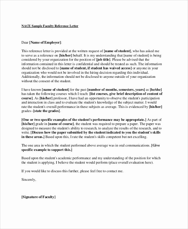 Recommendation Letter for Faculty Position Best Of Nanny Letter Re Mendation Letter Of Re Mendation
