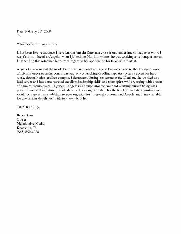 Recommendation Letter for Immigration Awesome Letter Re Mendation for Immigration