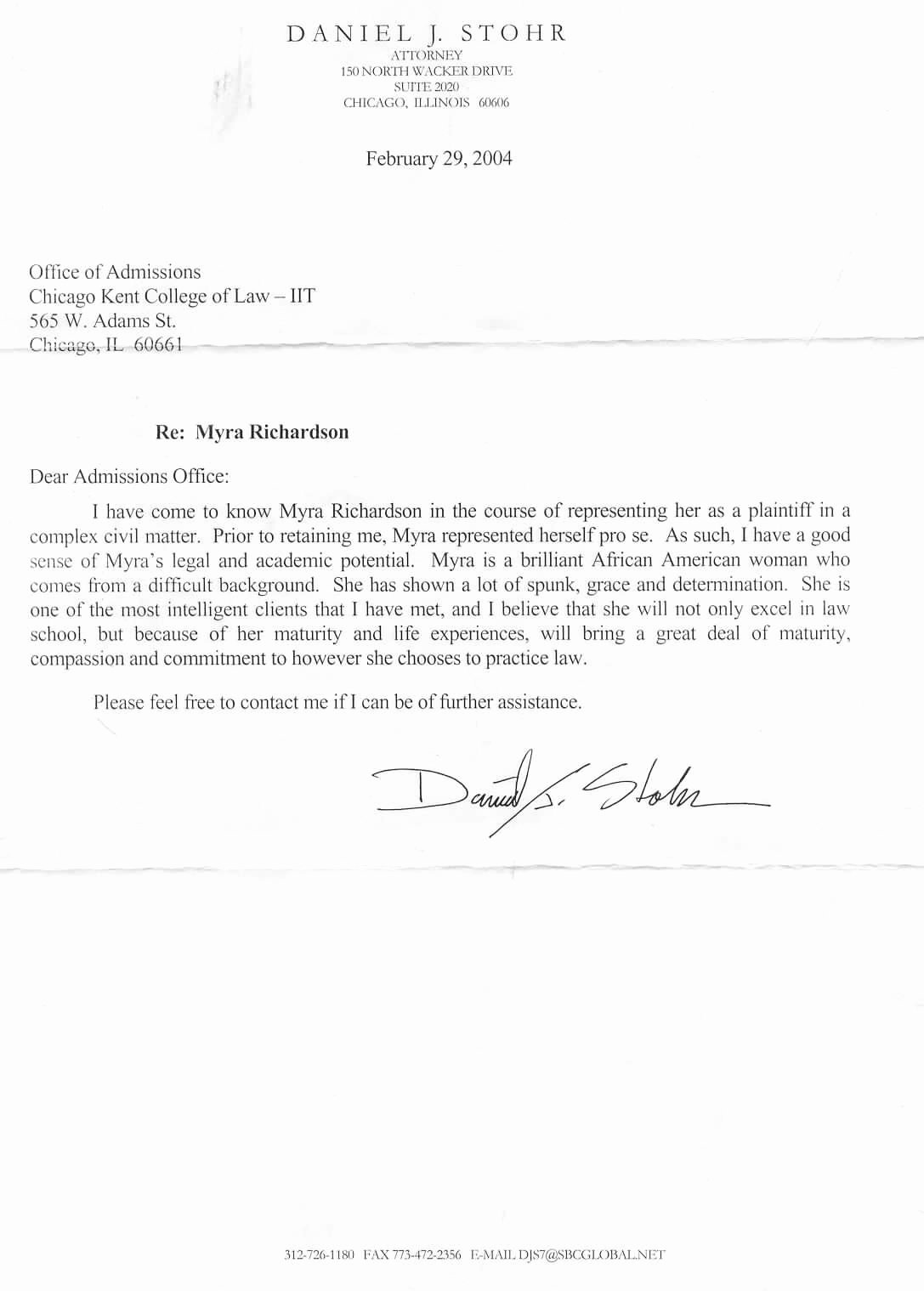 Recommendation Letter for Law School New Corruption Exposed