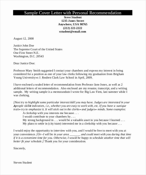 Recommendation Letter for Lawyer Awesome Pin by Template On Template