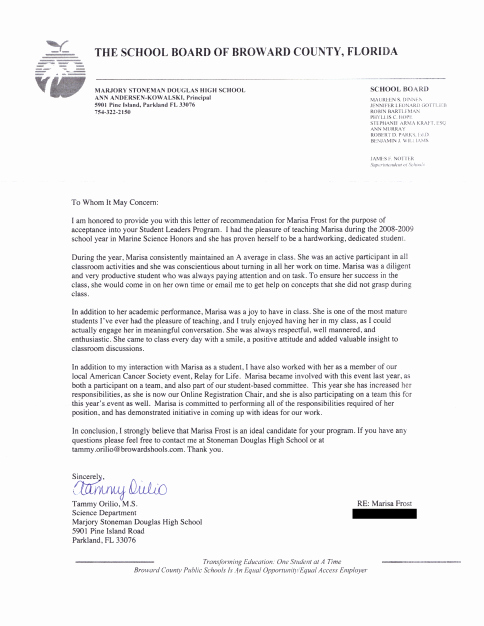 Recommendation Letter for Leadership Program Luxury Letters Of Re Mendation