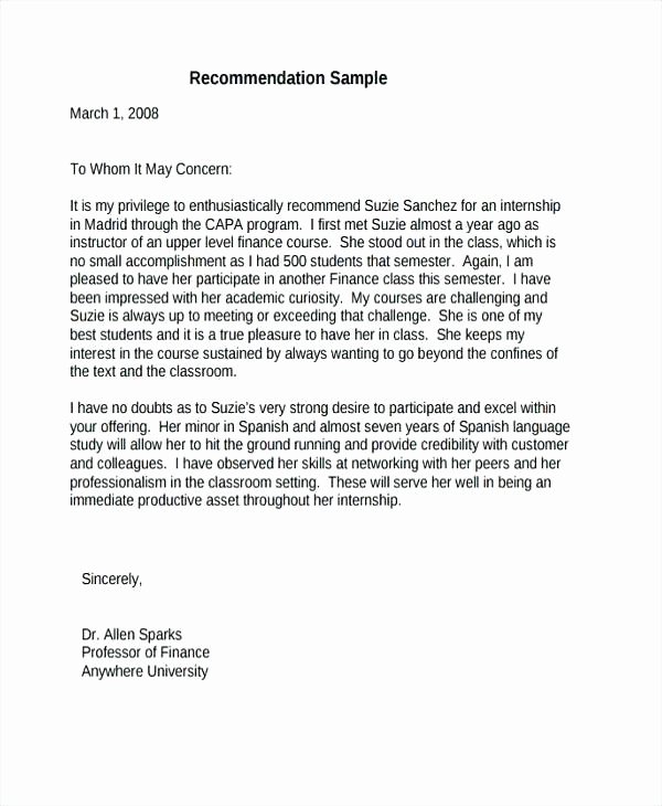 Recommendation Letter for Leadership Program New Reference Letter for A Student Sample Just Templates