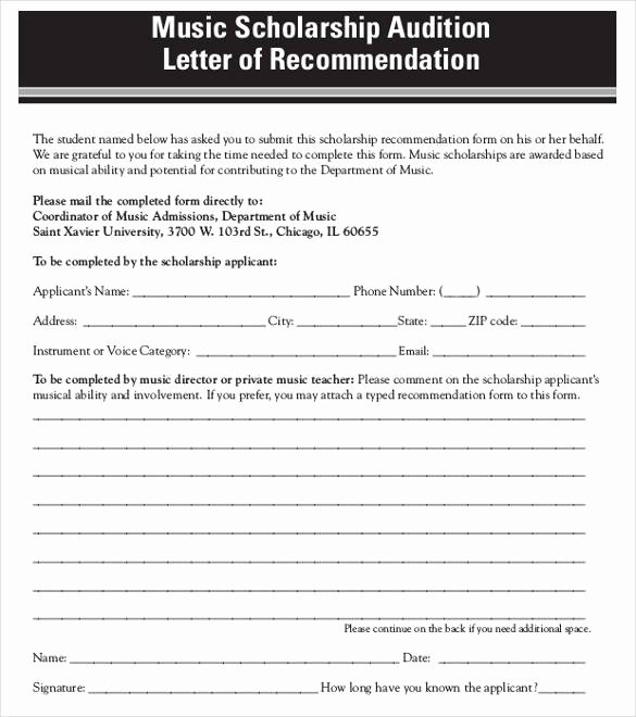 Recommendation Letter for Student Scholarship Elegant 27 Letters Of Re Mendation for Scholarship Pdf Doc