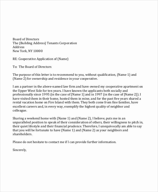 Recommendation Letter for Tenant Beautiful 36 Sample Re Mendation Letters In Pdf