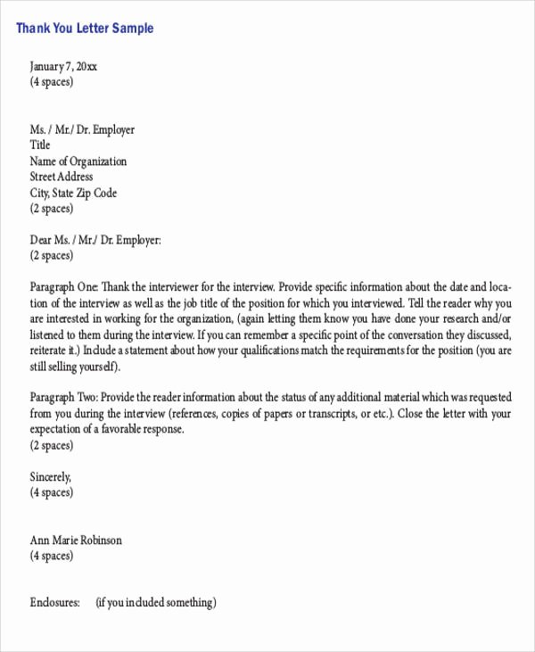 Recommendation Letter Thank You Note Lovely 9 Re Mendation Thank You Letters – Pdf Word