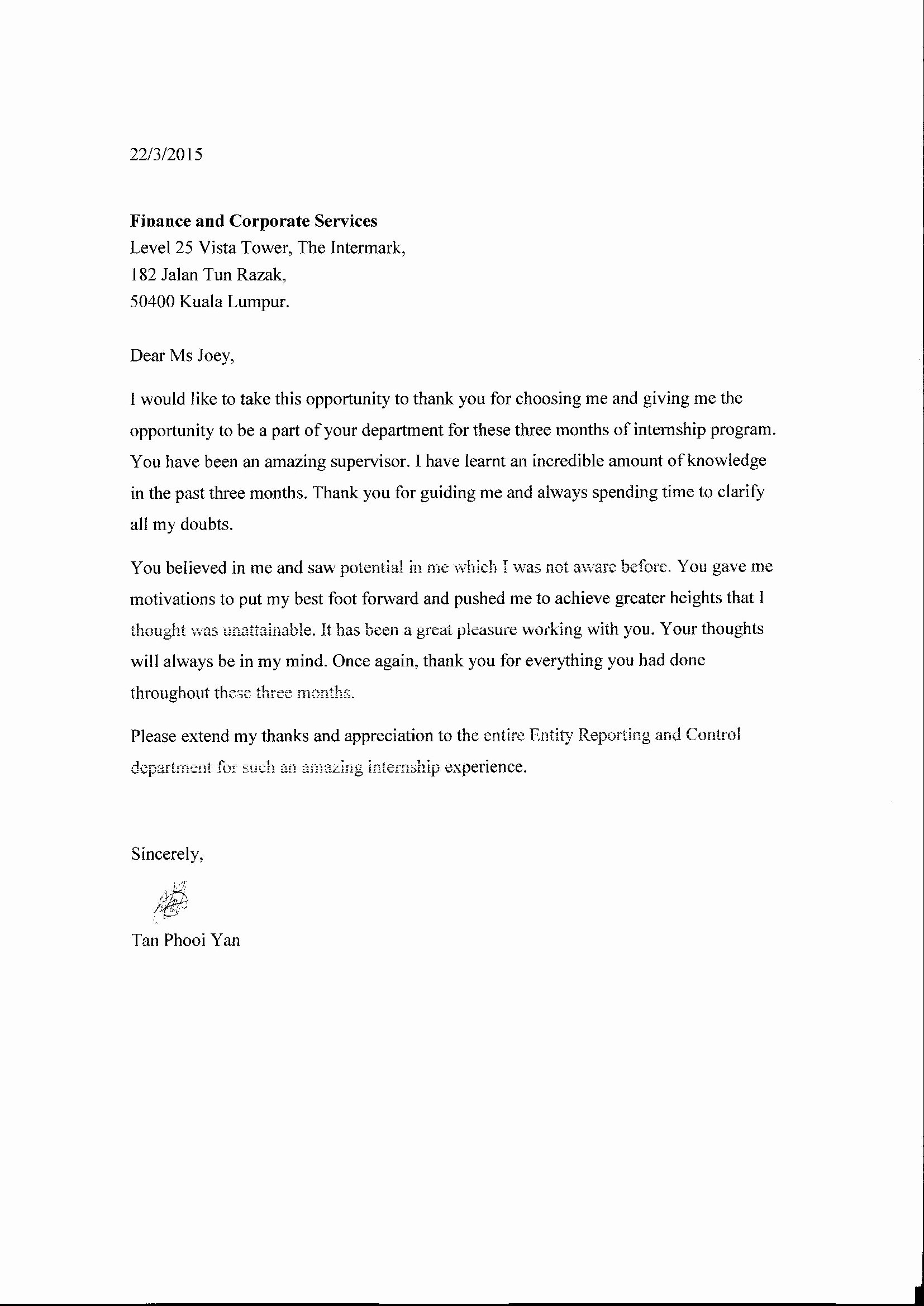 Recommendation Thank You Letter Unique Thank You Letter Reference Letter Tan Phooi Yan