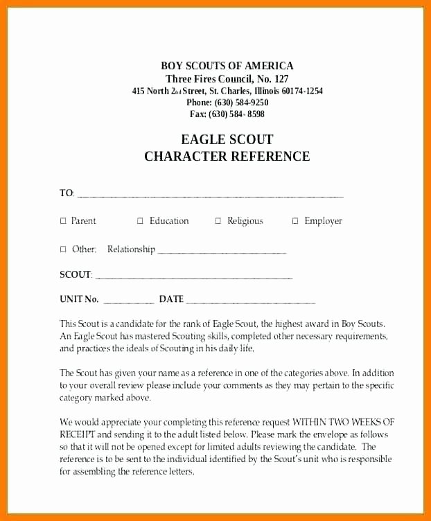 Religious Recommendation Letter Sample New Eagle Scout Letter Re Mendation Religious Example