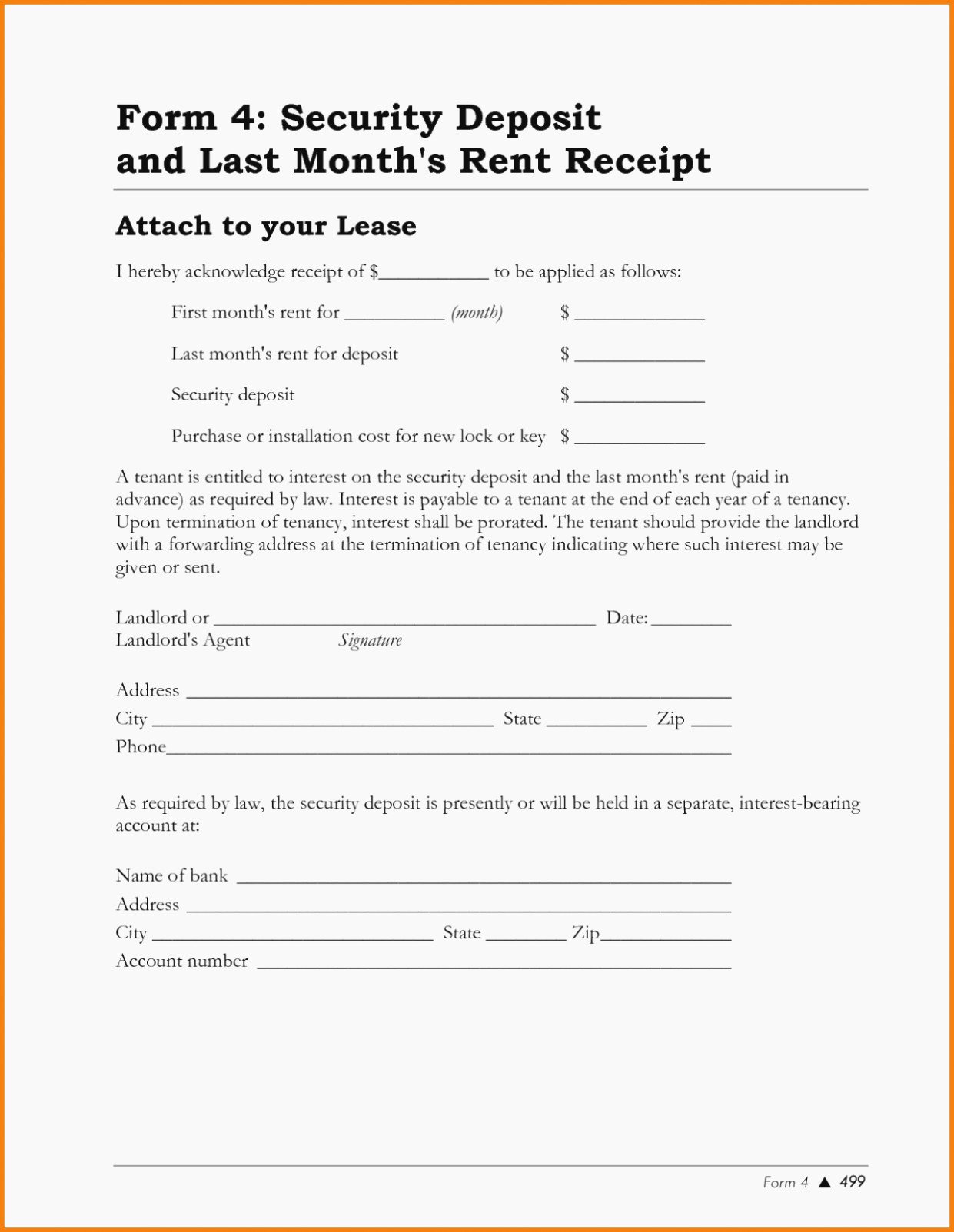 Rent Deposit Receipt Template New Here S What No E Tells
