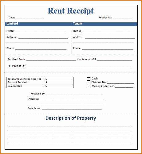 Rent Invoice Template Word Beautiful 7 Rent Receipt Word