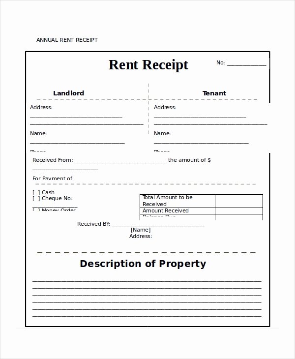 Rent Invoice Template Word Beautiful Rent Receipt Template 9 Free Word Pdf Documents