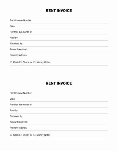 Rent Invoice Template Word Elegant Free Rent Receipt Templates Download or Print