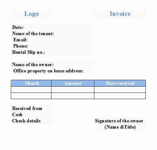Rent Invoice Template Word Lovely Free House Rental Invoice