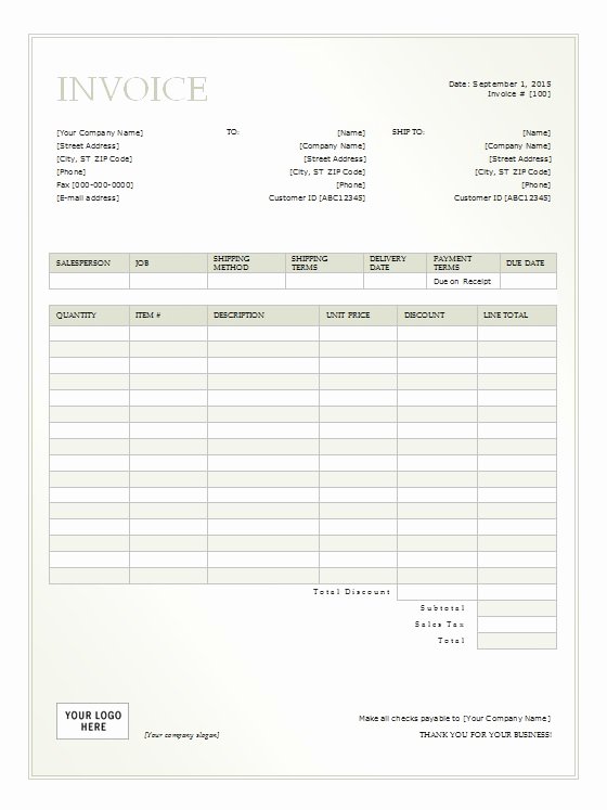 Rent Invoice Template Word Lovely Rental Invoice Template Free formats Excel Word