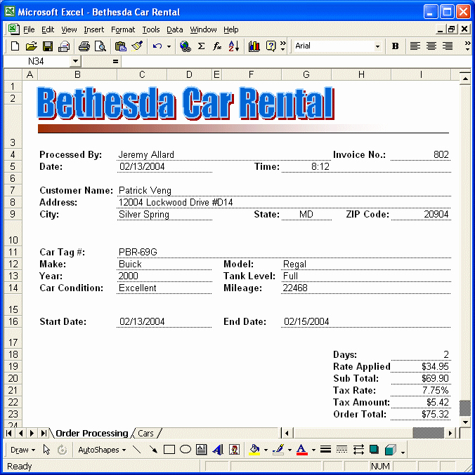 Rent Invoice Template Word Luxury Car Rental Invoice Template Excel Car Rental