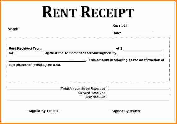 Rent Payment Receipt Template Luxury 9 Printable Rent Receipt Pdf