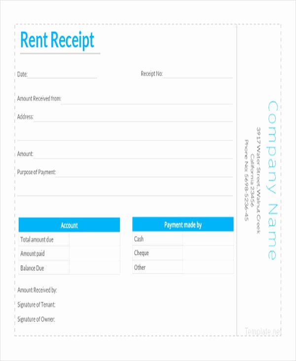 Rent Receipt Template Excel Best Of 35 Rental Receipt Templates Doc Pdf Excel