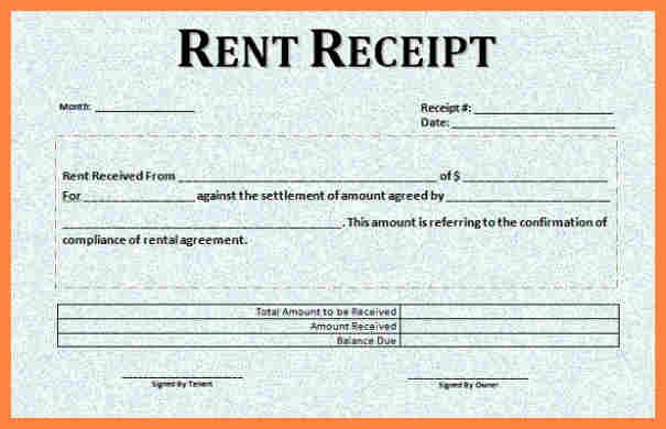 Rent Receipt Template Excel Lovely 8 Rent Slip format In Excel