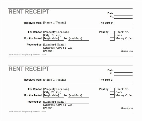 Rent Receipt Template Excel Lovely Free Invoice Template for Rental Property 11 Ah – Studio