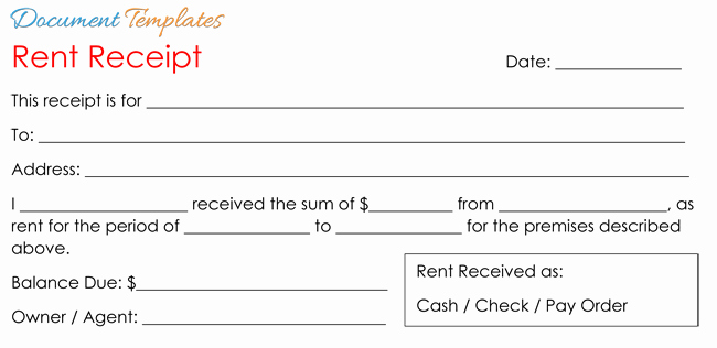 Rent Receipt Template Excel Luxury Receipt Templates Print Free Blank Receipts Of Any Type