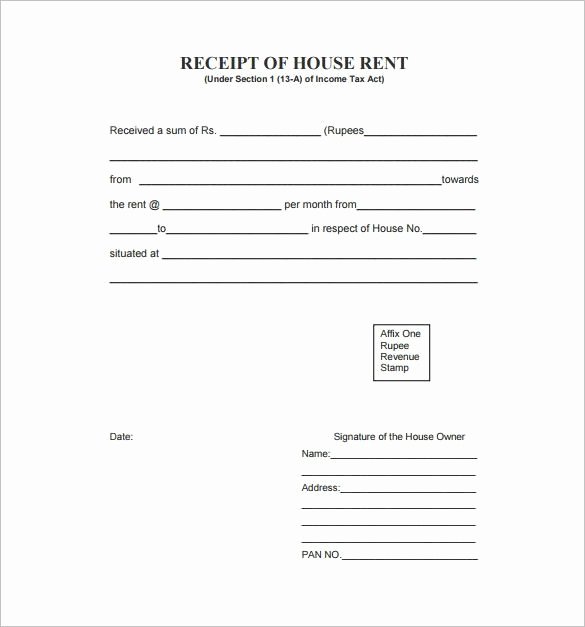 Rent Receipt Template Excel Luxury Rent Receipt Template 9 Free Word Excel Pdf format