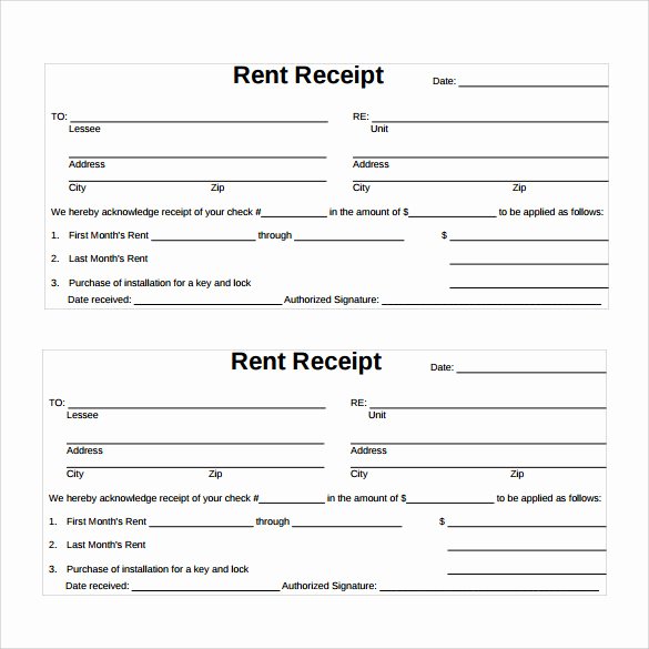 Rent Receipt Template Free Best Of 21 Rent Receipt Templates