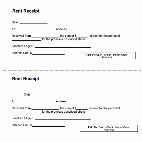 Rent Receipt Template Free Lovely 8 Rent Receipt Templates – Free Samples Examples &amp; format