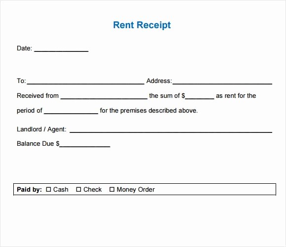 Rent Receipt Template Pdf Unique 6 Free Rent Receipt Templates Excel Pdf formats