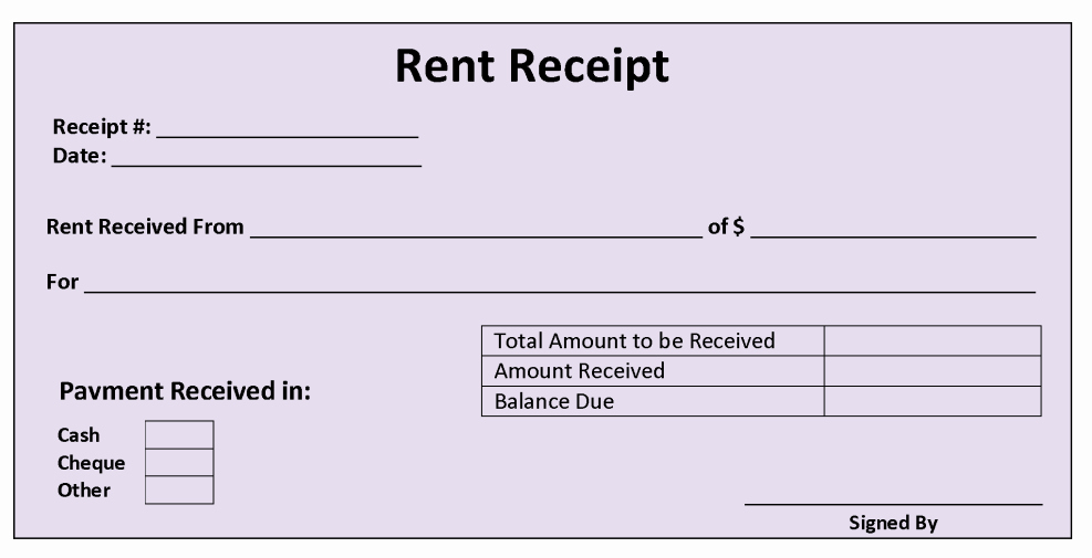 Rent Receipt Template Word Unique Sample House Rent Receipt Template