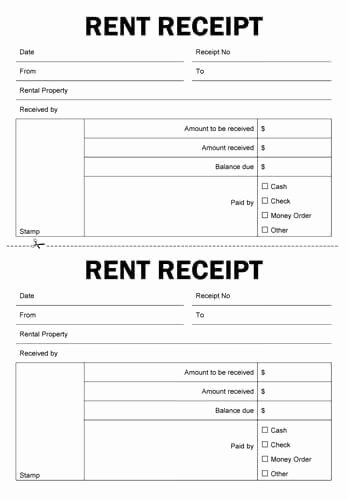 Rent Receipt Templates Free Awesome Free Rent Receipt Templates Download or Print