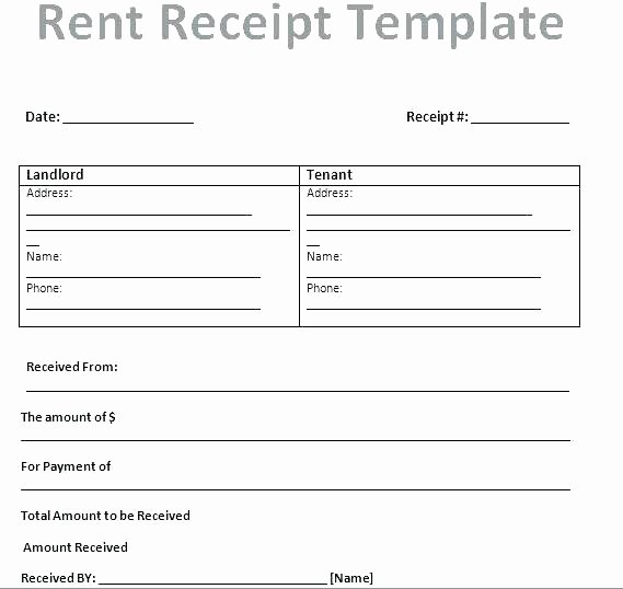 Rent Receipts Template Word Unique Rent Receipt Doc Printable Receipt Template Receipt