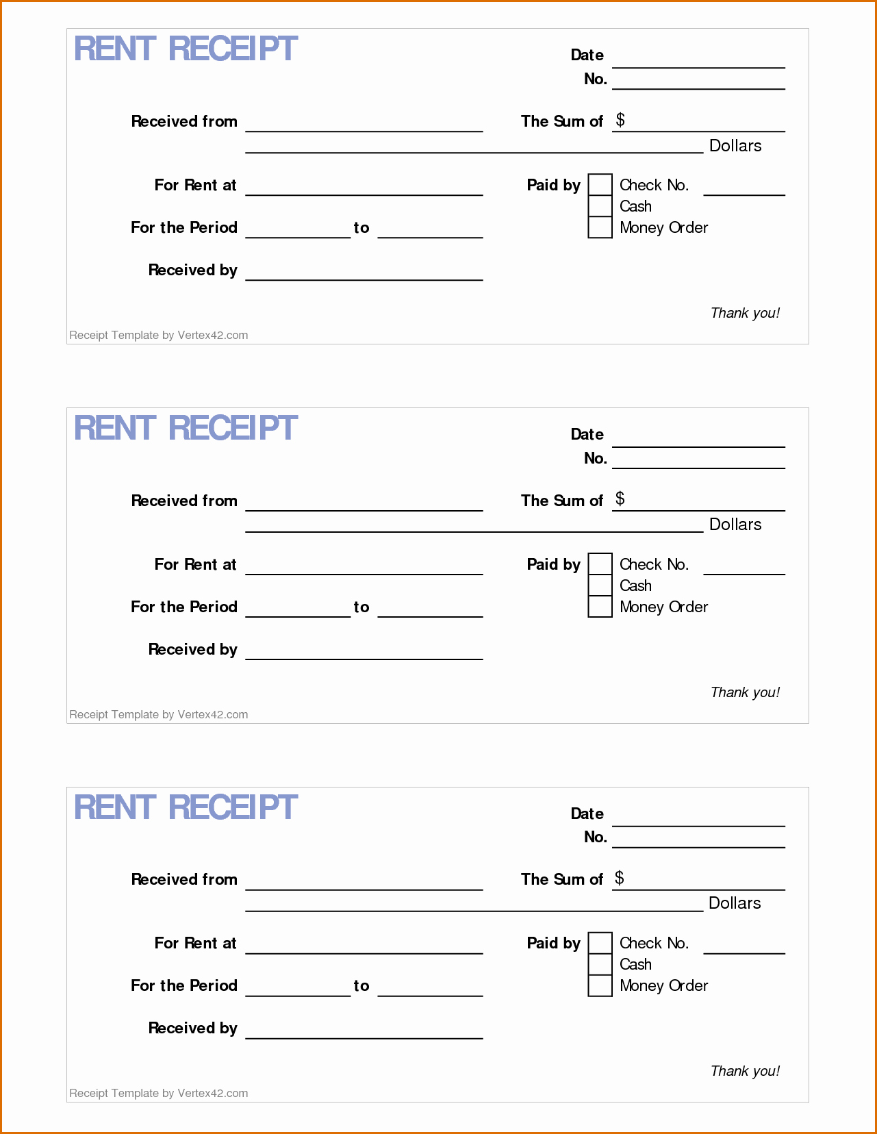 Rental Receipt Template Free Best Of 4 Printable Rent Receipt