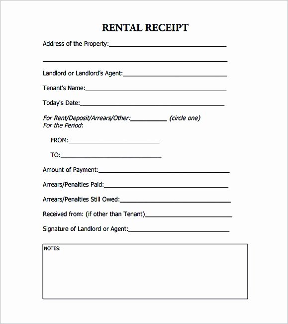 Rental Receipt Template Free Unique Rent Invoice Template
