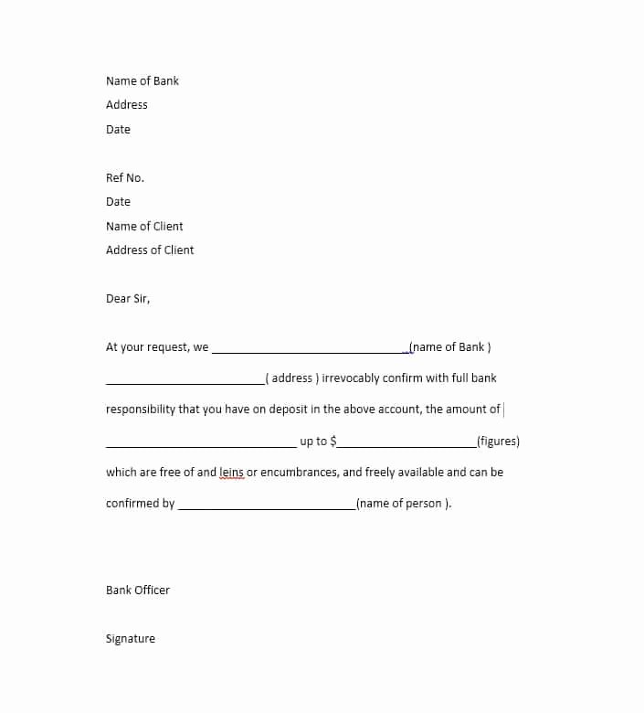 Request for Funds Letter Inspirational 25 Best Proof Of Funds Letter Templates Template Lab