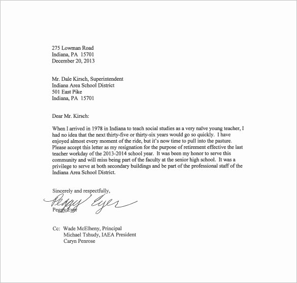 Resignation Letter format Pdf Beautiful 21 Example Of Resignation Letter Templates Free Sample