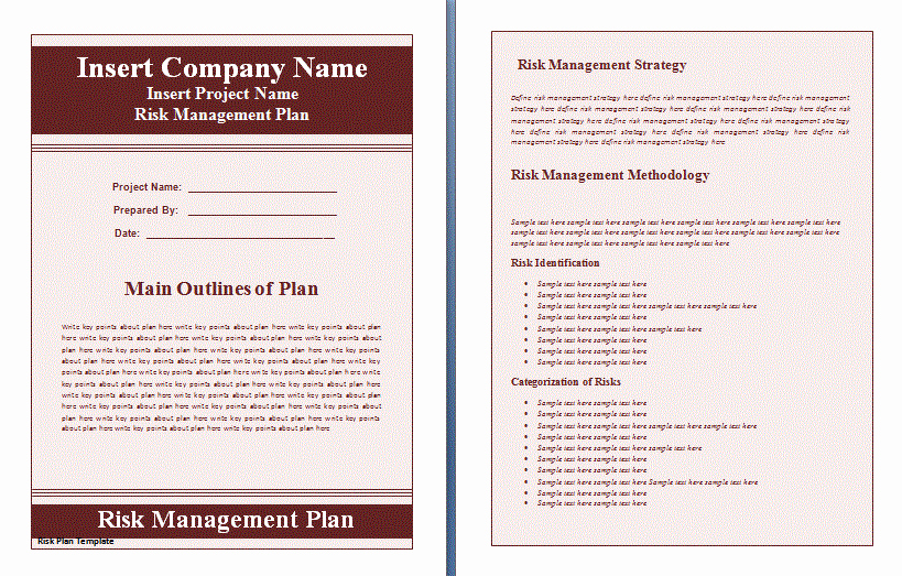 Risk Management Plan Template Doc Elegant Plan Templates