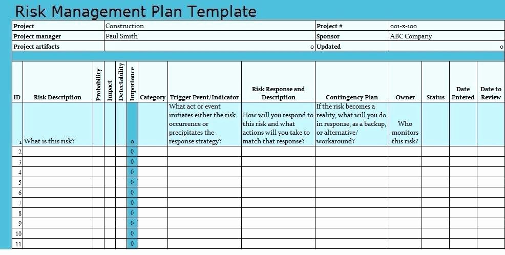 Risk Management Plan Template Pdf Best Of Risk Management Plan Template Download Project Templates