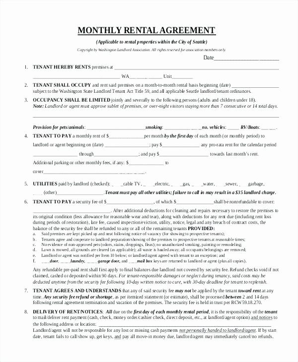 Printable Rv Rental Agreement Template