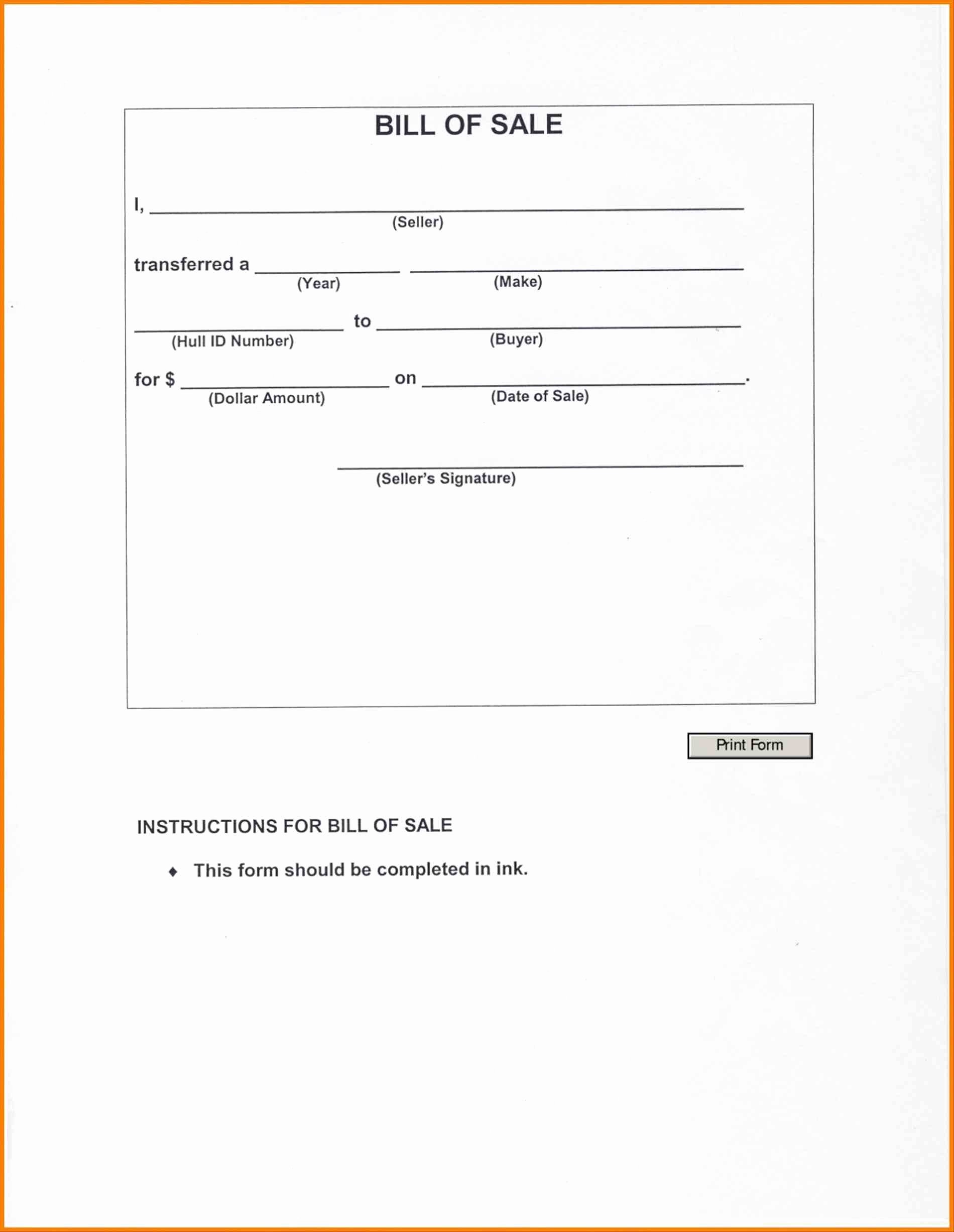 Rv Purchase Agreement Template Luxury Rv Purchase Agreement Pdf Basic Printable Bill Sale