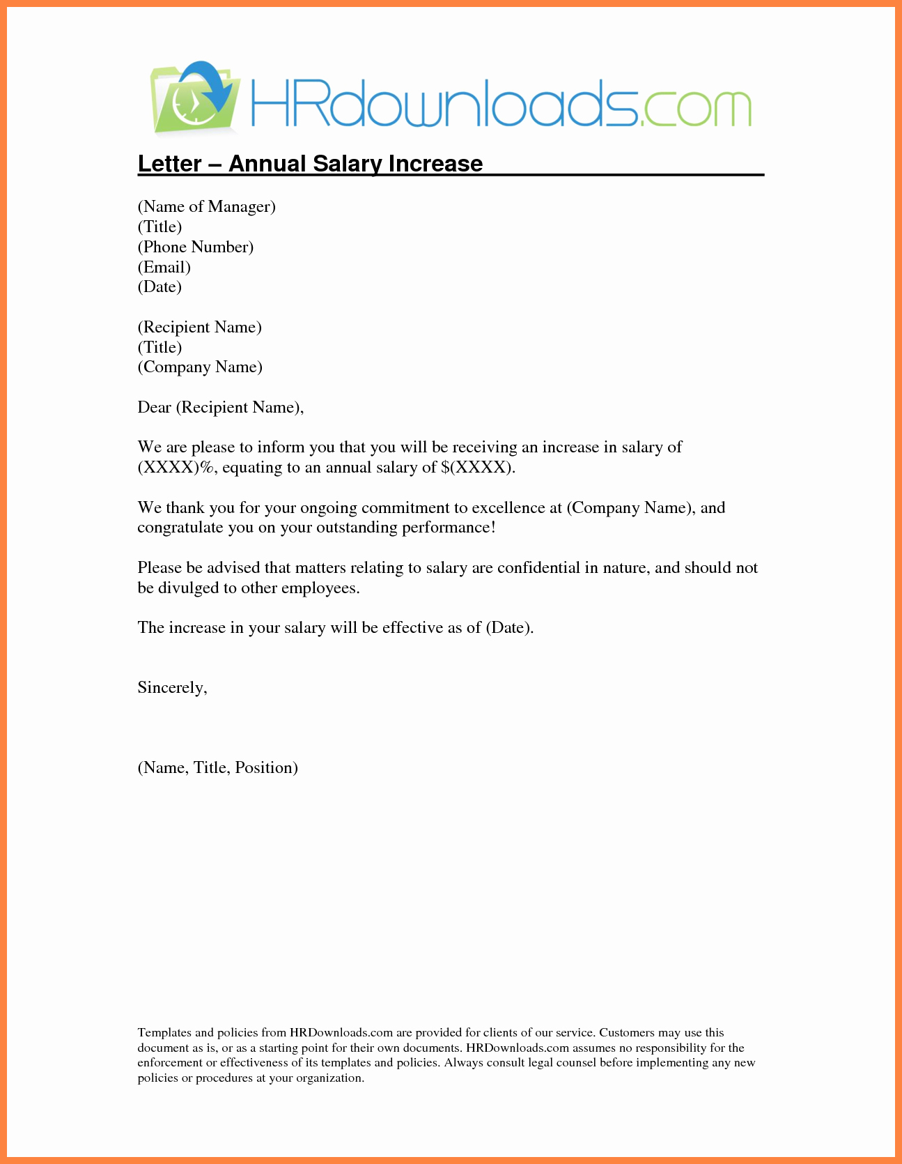 Salary Increase Letter format Best Of 5 Salary Increase Letter From Employer