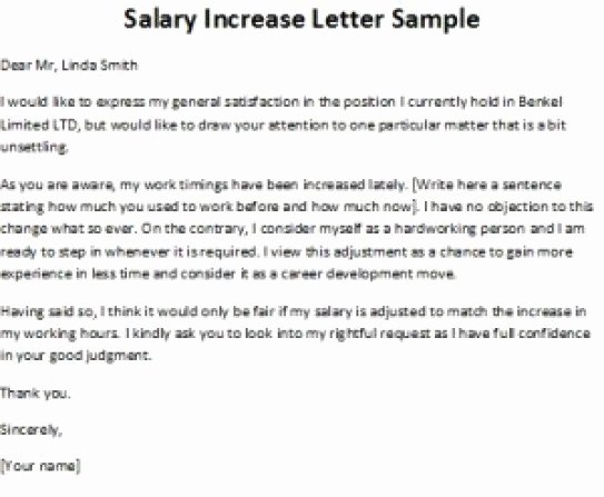 Salary Increase Letter format Best Of 8 Salary Increase Templates Excel Pdf formats
