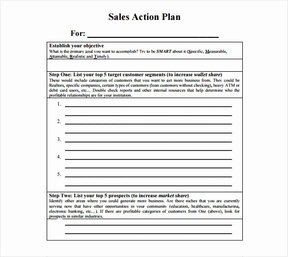Sales Action Plan Template Lovely Free Sales Plan Templates Free Printables Word Excel