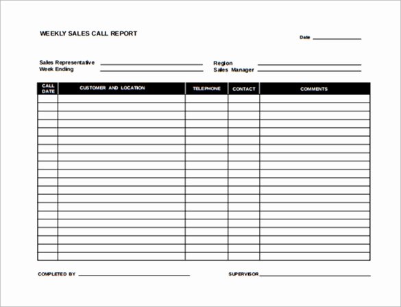 Sales Call Plan Template Best Of 13 Sales Report Templates