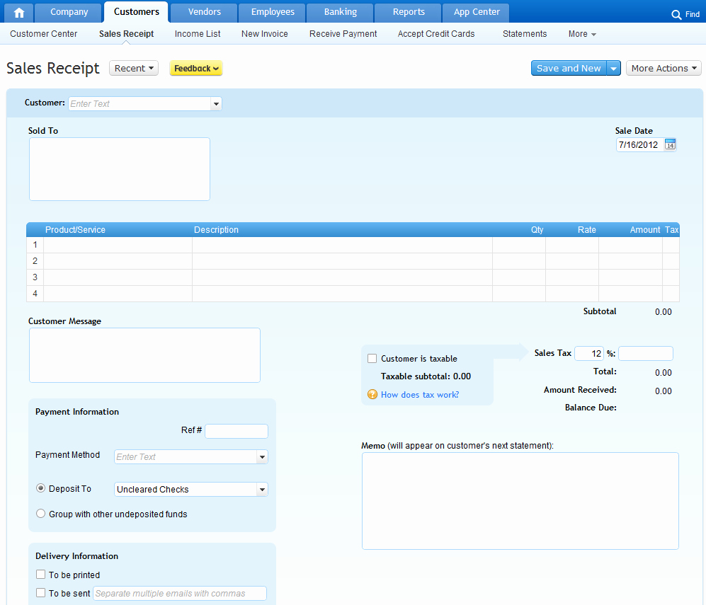 Sales Receipt Vs Invoice Beautiful Quickbooks Line Invoice Vs Sales Receipt Tripdrip