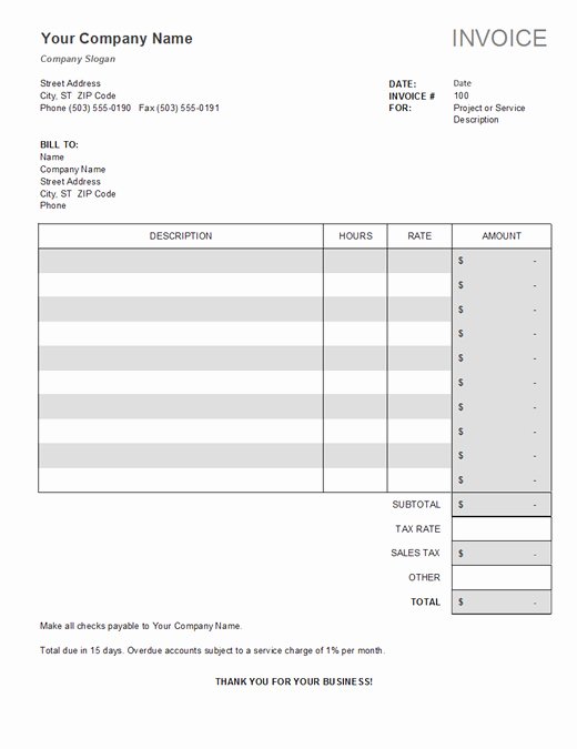 Sales Receipt Vs Invoice Luxury Service Invoice with Tax Calculation